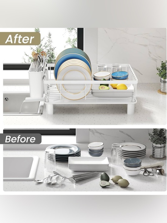 SNTD Dish Drying Rack-white - Picture 8 of 10